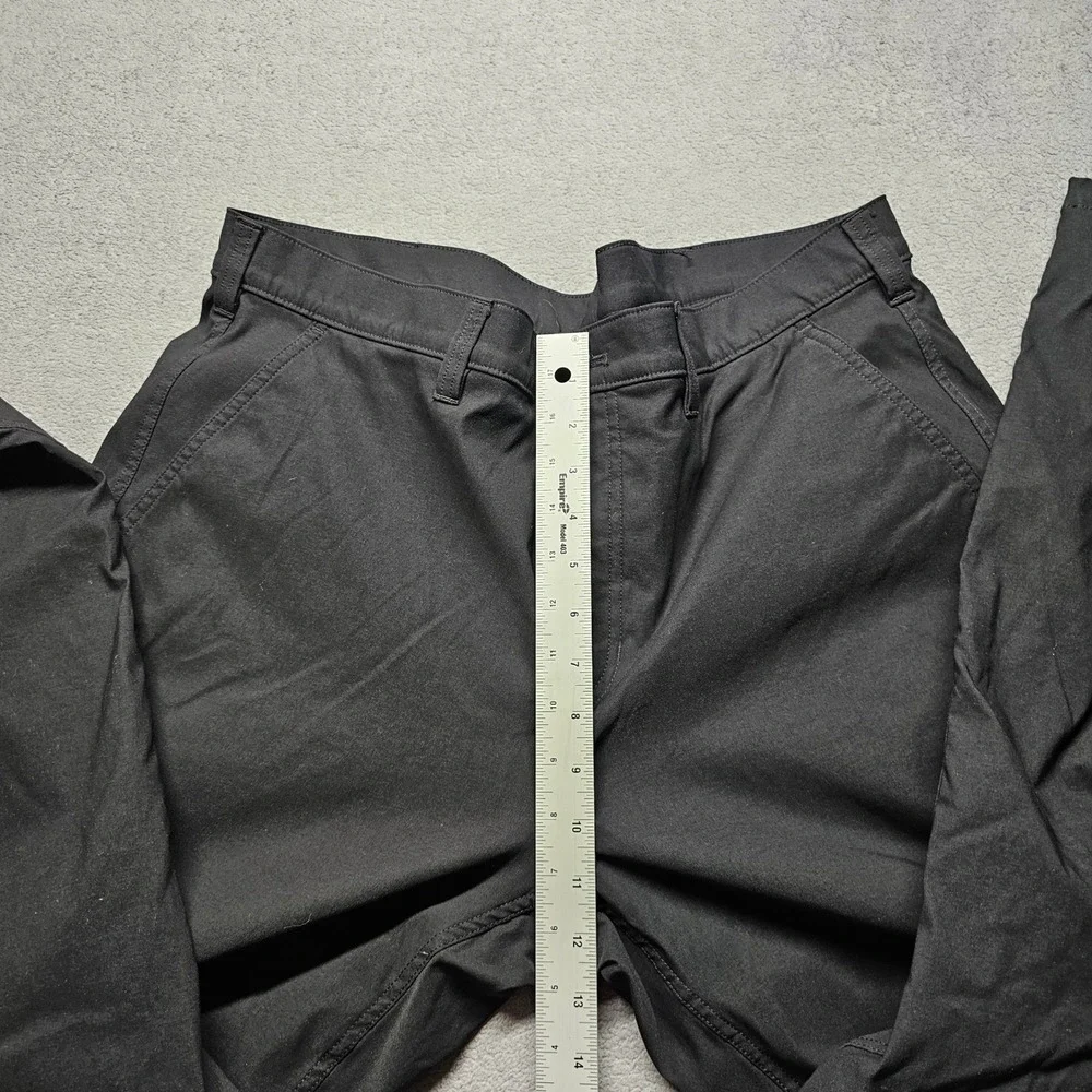 Eddie Bauer Tech Hiking Cargo Pants Mens 40x30 Black Fleece Lined Stretch Winter